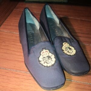 Polo Ralph Lauren Dark Blue Embroidered Loafers